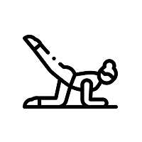 Yoga pose illustration, person stretching