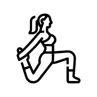 Fitness stretch icon